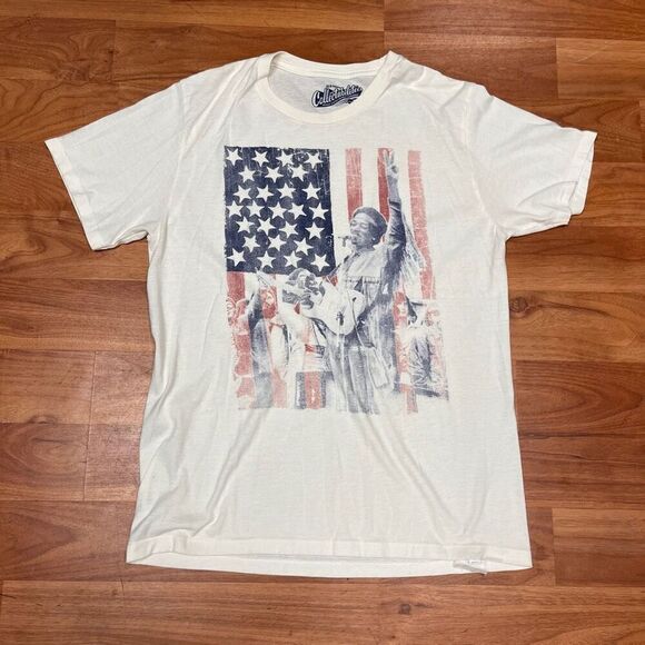 Old Navy Collectabilitees Mens White Jimi Hendrix Short Sleeve T-Shirt Medium - Picture 3 of 7